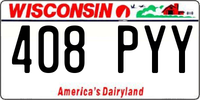 WI license plate 408PYY