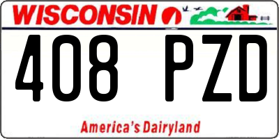 WI license plate 408PZD