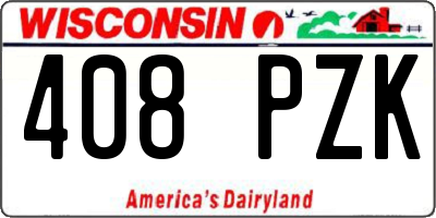 WI license plate 408PZK