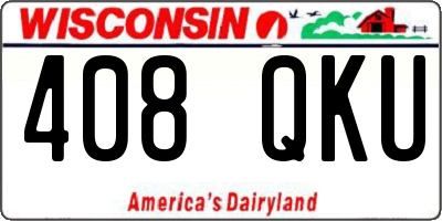 WI license plate 408QKU