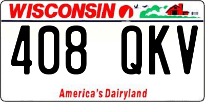 WI license plate 408QKV