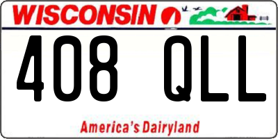 WI license plate 408QLL