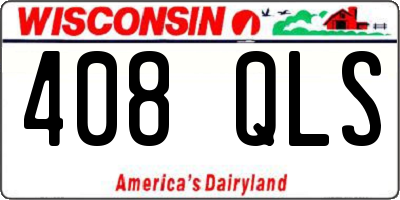WI license plate 408QLS