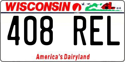 WI license plate 408REL