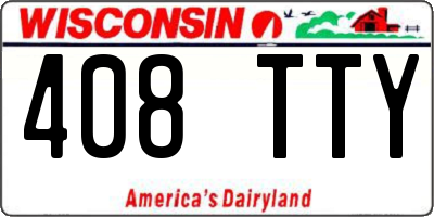 WI license plate 408TTY
