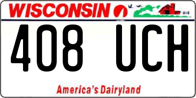 WI license plate 408UCH