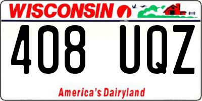 WI license plate 408UQZ