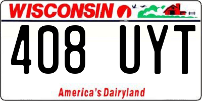 WI license plate 408UYT