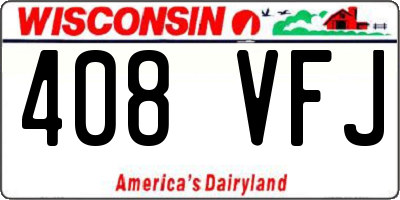 WI license plate 408VFJ