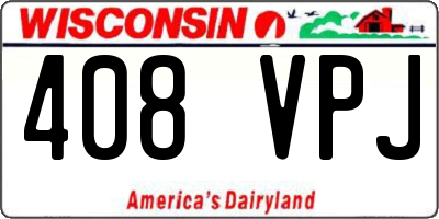 WI license plate 408VPJ