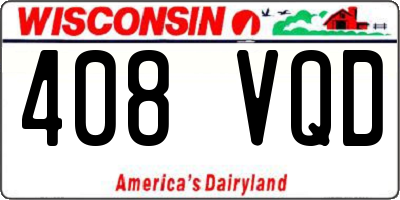 WI license plate 408VQD
