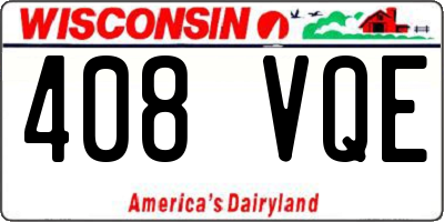 WI license plate 408VQE
