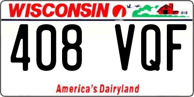 WI license plate 408VQF