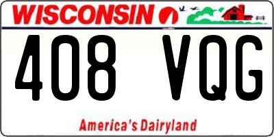 WI license plate 408VQG