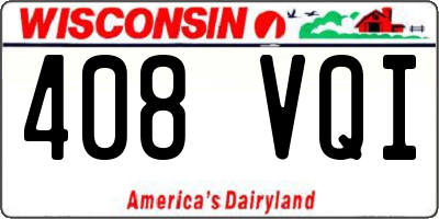 WI license plate 408VQI