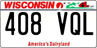 WI license plate 408VQL