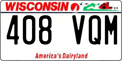 WI license plate 408VQM