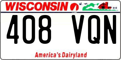 WI license plate 408VQN