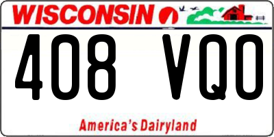 WI license plate 408VQO