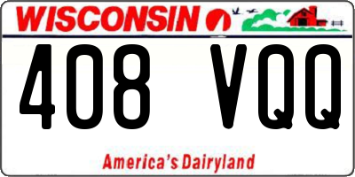 WI license plate 408VQQ