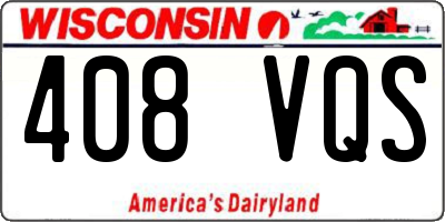 WI license plate 408VQS