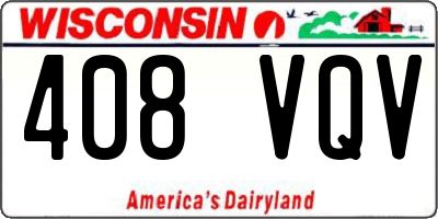 WI license plate 408VQV