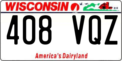 WI license plate 408VQZ