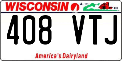 WI license plate 408VTJ