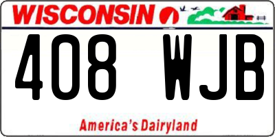 WI license plate 408WJB