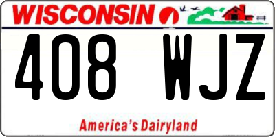 WI license plate 408WJZ