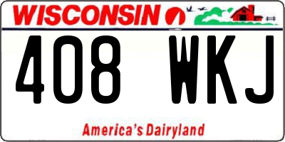 WI license plate 408WKJ
