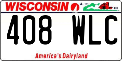 WI license plate 408WLC