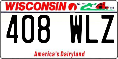 WI license plate 408WLZ