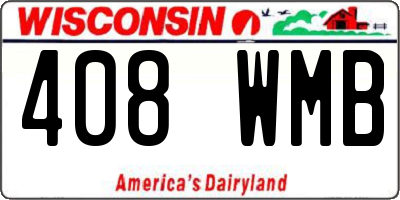 WI license plate 408WMB