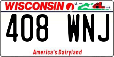 WI license plate 408WNJ