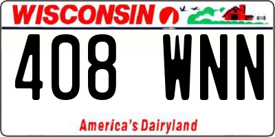 WI license plate 408WNN