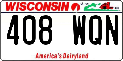 WI license plate 408WQN