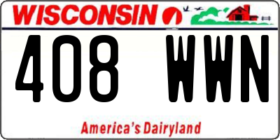 WI license plate 408WWN