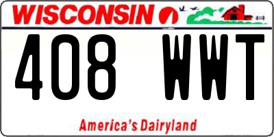 WI license plate 408WWT
