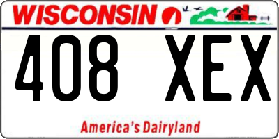 WI license plate 408XEX
