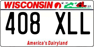 WI license plate 408XLL
