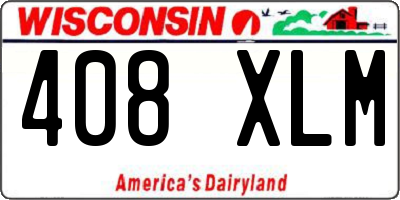 WI license plate 408XLM