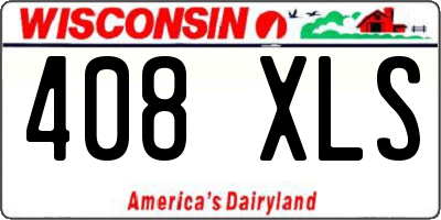 WI license plate 408XLS