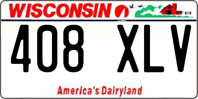 WI license plate 408XLV