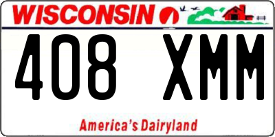 WI license plate 408XMM