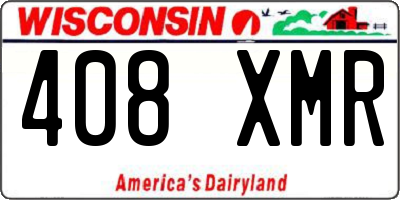WI license plate 408XMR