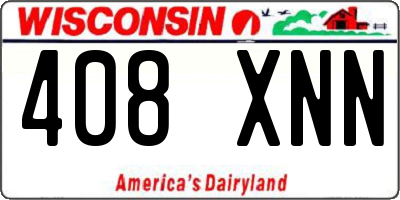 WI license plate 408XNN