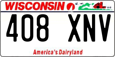 WI license plate 408XNV