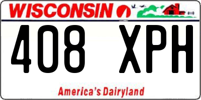 WI license plate 408XPH