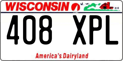 WI license plate 408XPL